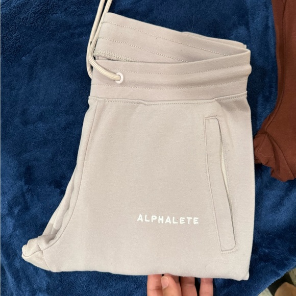Alphalete Kids Sweatpants - Light Pink, Rust, and Black - Picture 2 of 8